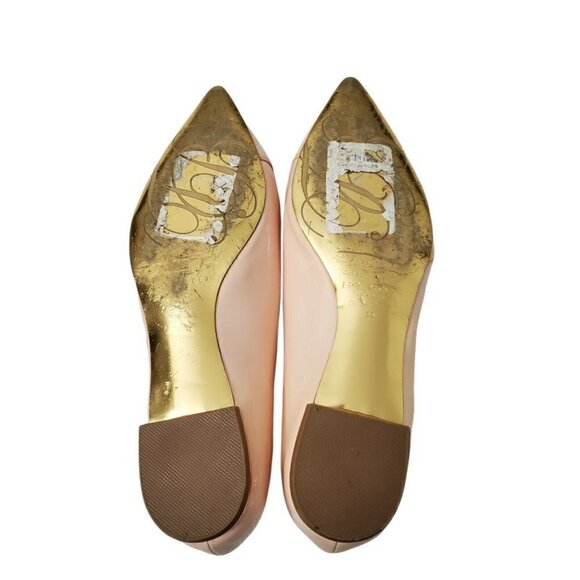 Ted Baker Ballet Flats Womens 8 Patent Leather Pale Pink Pointed Toe 39 EU - Picture 5 of 12